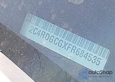 2015 Dodge Grand Caravan Sxt Plus из США, поврежденный, VIN 2C4RDGCGXFR684535